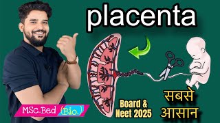 Placenta  Human reproduction  Important question class 12 amp neet  neet biology trending exam [upl. by Brunn]