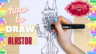 ALASTOR from the HAZBIN HOTEL DrawampColor [upl. by Joiner]