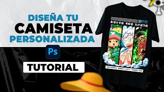 Photoshop Tutorial l Cómo diseñar camisetas muy sencillo I How to Design [upl. by Hulburt]