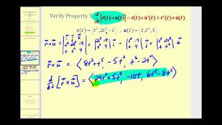 The Derivative of the Cross Product of Two Vector Valued Functions [upl. by Rodmur294]