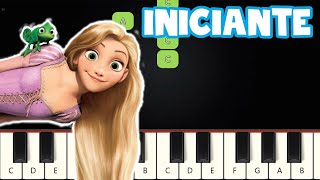 Vejo Enfim a Luz Brilhar  Enrolados  Piano e Teclado Iniciante  Nível Fácil  Tutorial [upl. by Dahlia490]