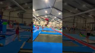 Ballout double gymnast flip trampoline gym [upl. by Eirrac428]