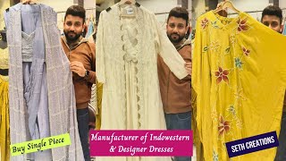 Manufacturer of Indowestern Clothing  Designer Dresses  Buy Single Piece  Seth Creations [upl. by Bailie953]