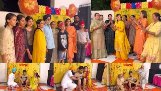 😊Bhanje Da Haldi Function  Mandeep Vlogs  Mandeep Kaur [upl. by Wrightson]