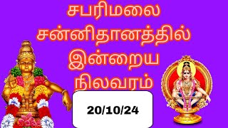 சபரிமலை சன்னிதானம் நிலவரம் 201024 காலை 545 மணி [upl. by Judsen]