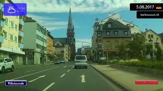 Driving through Bad Kreuznach Germany from Windesheim to Zentrum 5082017 Timelapse x4 [upl. by Johnette]