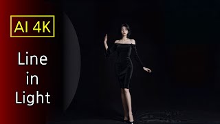 AI 4K Line in Lignt  이브닝 드레스 Sexy Evening Dress Fashion [upl. by Relly]