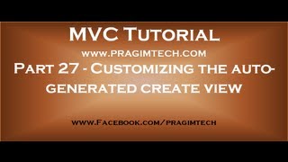 Part 27 Customizing the autogenerated create view [upl. by Kaczer]