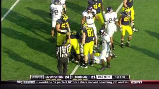 2012 Michigan football highlights vs Northwestern [upl. by Nytsua579]