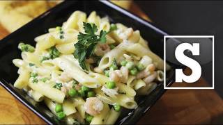 PRAWN amp PEA PASTA RECIPE  SORTED [upl. by Ydnirb851]