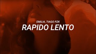 Emilia Tiago PZK  Rapido Lento LETRA [upl. by Auqenahs]