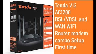 Tenda V12 AC1200 Dualband Wi Fi Gigabit VDSLADSL Modem Router [upl. by Nimsay]