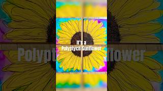 Polyptych Sunflower Painting that recently went to 4 different homes 4 sisters 💜 🌻 [upl. by Morganstein]