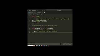 Python Word Guessing Game in 1 Minute  Fun Coding Challenge [upl. by Vachel]