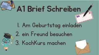 A1 Brief Schreiben  deutsche Brief schreiben  Goethe schreiben Prüfung  learn German [upl. by Aihsenal]