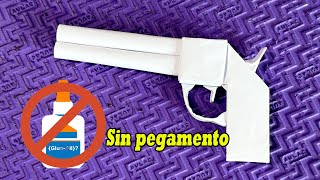 Origami armas Cómo Hacer Una Pistola De Papel Manualidades Con Papel Sin Pegamento [upl. by Peterus]