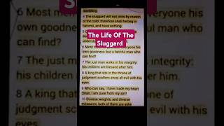 The Life Of The Sluggard [upl. by Ajani]