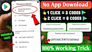 No App amp Task free redeem code for playstore at ₹0  Free Google Redeem Code [upl. by Airbmac]