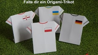 Origami FussballTrikot zur EM 2016 [upl. by Mose840]