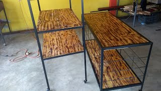 DIY ESTANTES MADERA Y METAL INDUSTRIAL DIY WOOD AND METAL SHELVES [upl. by Voltmer308]