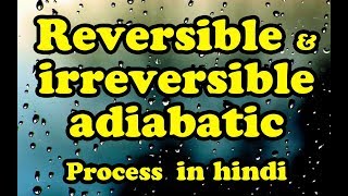 what is reversible and irreversible adiabatic process in hindi  explain adiabatic process [upl. by Enytsirk]