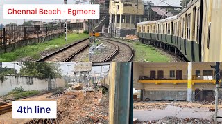 Single Line for MRTS Chennai Beach  Egmore 4th line update [upl. by Jobi407]