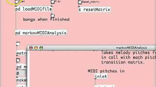 Markov Chains 2nd order  PureData Algorithmic Composition [upl. by Nunes]