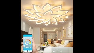 How to Install The Modern Smart LED Lotus Chandelier With Remote Controller [upl. by Seroka]