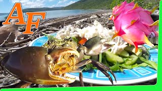 Catch and Cook Crab Salad w Blue Crab amp Mud Crab amp damn Delicious Dragon Fruit EP395 [upl. by Denise499]