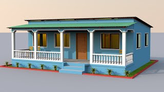 tin shed house design  3 bedroom house design  village home design  tin set house [upl. by Sitnalta]