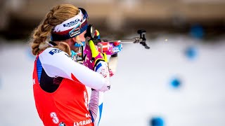 Biatlon SP 201920 Francie Annecy Stíhací závod žen na 10 km  Celý závod [upl. by Opportina375]