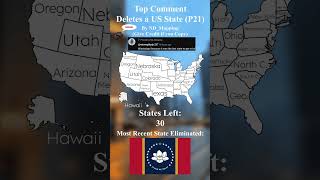 Top Comment Deletes a US State P21 mapping shorts mississippi [upl. by Ruvolo453]