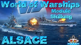 ALSACE is BACK Module amp Skillung 1565 in World of Warships auf Deutsch [upl. by Leahcim]