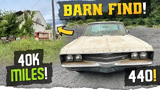 BARN FIND 40K ORIGINAL MILES Will it run ABANDONED 1968 Chrysler New Yorker [upl. by Rafaelof]