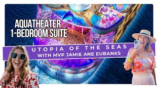 Utopia of the Seas Aquatheater 1Bedroom Suite  Exclusive Look with MVP Founder Jamie Ane Eubanks [upl. by Waldman]