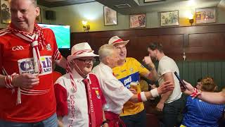 Cork and Clare fans sing Spancil Hill together after All Ireland final 2024 in Brannigans Bar Dublin [upl. by Vanden]