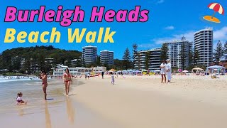 Burleigh Heads Gold Coast Australia 🏖️ 4k Beach Walk Queensland [upl. by Benoit]