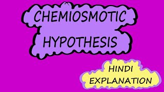 CHEMIOSMOTIC HYPOTHESIS  HINDI EXPLANATION [upl. by Neal]