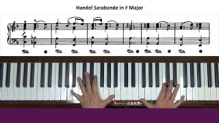 Handel Sarabande in F Major HWV  Piano Tutorial [upl. by Shirleen754]