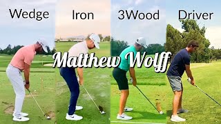 Matthew Wolff Golf Swing 2020  Slow Motion Wedge Iron 3 Wood and Driver Swing [upl. by Avictor825]