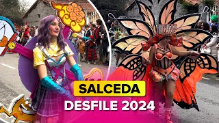 CARNAVAL de SALCEDA de Caselas 2024 🎭 XXV Desfile de Carrozas y Comparsas [upl. by Anaitsirc]