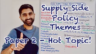 Supply Side Policy Themes  Paper 2 Hot Topic [upl. by Resneps692]