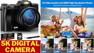 5K Digital Camera  Vlogging Camera  Photography  Youtube Video Recording  vlogging  live stream [upl. by Yearwood]