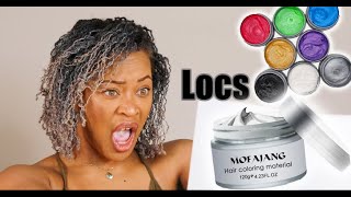 I Colored My Locs Grey  Mofajang Hair Wax [upl. by Ozner]