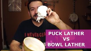 Puck Lathering VS Bowl Lathering  Wet Shaving [upl. by Vareck]