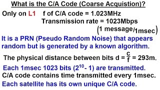 Special Topics  GPS 7 of 100 The CA Code Coarse Acquisition Code [upl. by Nosemyaj]