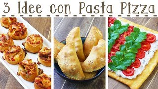 3 IDEE CON BASE PIZZA GIA PRONTA  Girelle Rustiche  Pizza Fredda  Calzoni  55Winston55 [upl. by Arocal]