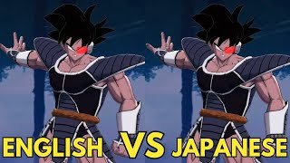 Ultra Turles English VS Japanese Voice Acting Dragon Ball Legends Sagas From The Movies Z News [upl. by Anehsat]