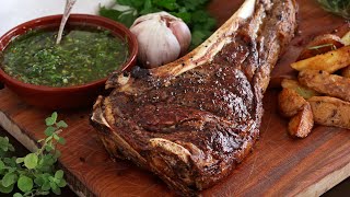 TOMAHAWK al Horno  Con CHIMICHURRI Casero  CUKit [upl. by Annoyik400]