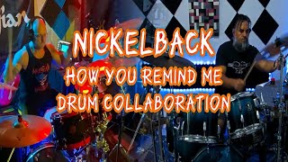 Nickelback  How You Remind Me Drummers Collab drumtuber drumcover [upl. by Suzanne]